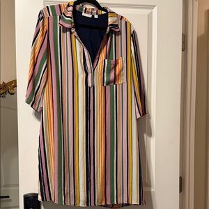 New York & Company Colorful Striped Dress
